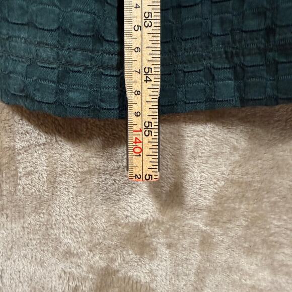 Carole Little Green Jacquard Button-Front Long Sleeve Maxi Dress | Size 8 - Picture 11 of 11